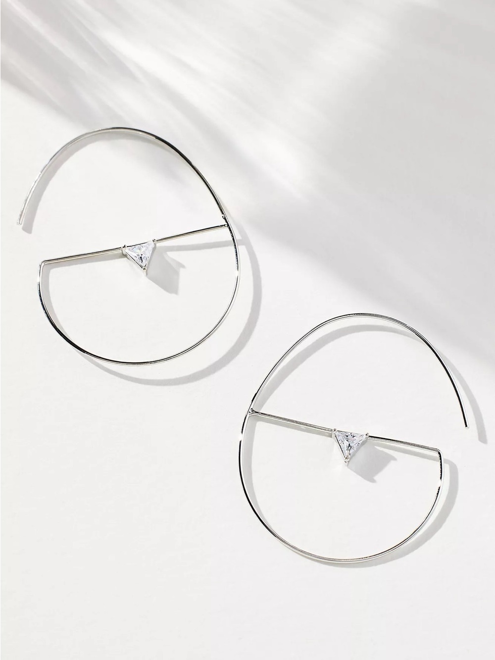 New Anthropologie Thin Hoop Geometric Earrings